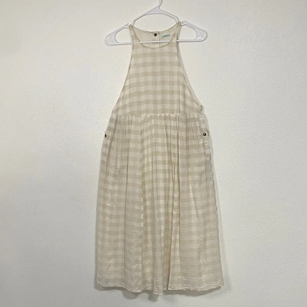 Kimchi Blue Cream Plaid Midi Dress - Picture 3 of 16